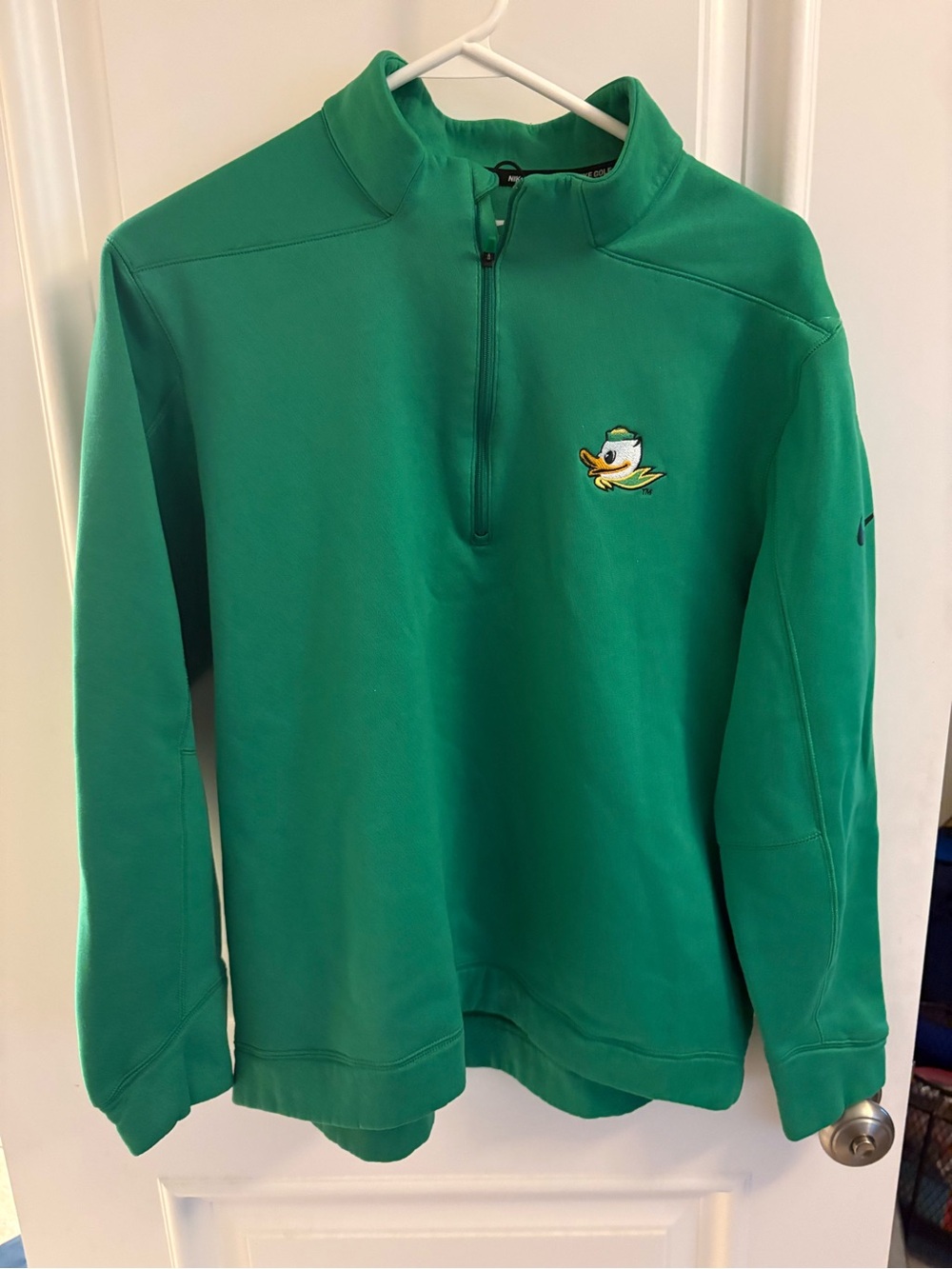 Oregon Ducks Nike 1/4 Zip Green Pullover